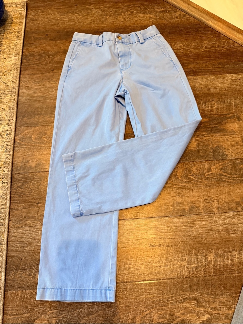 Vineyard Vines Boys Size 8 Light Blue Chino Pants Preppy Flat Front